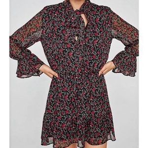 Zara floral mini dress.